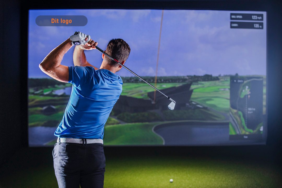 Firmalogo i Trackman-banen